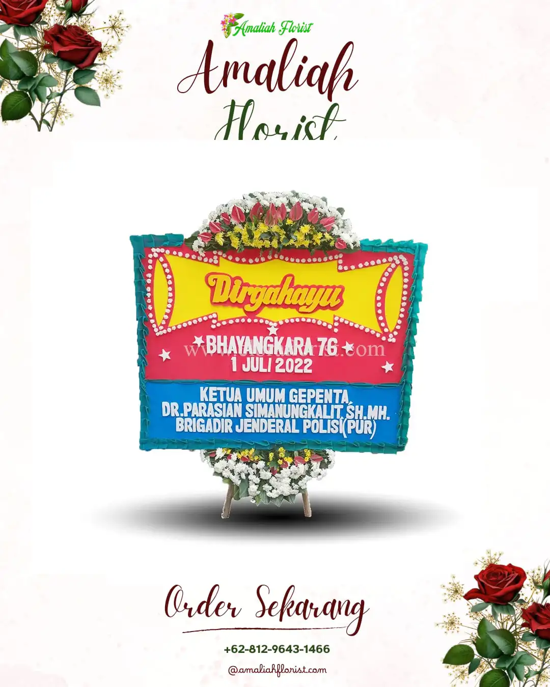 Papan Bunga HUT Ulang Tahun Pinang Raya