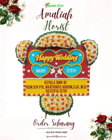 Papan Bunga Pernikahan Pinang Raya